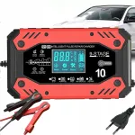 Akulaadija 10A, 12V/24V, LCD-ekraan, automaatne