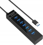 USB 3.0 jaotur, 7 pesa, 5 Gb/s kiirus