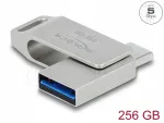 256GB USB m&auml;lupulk USB-C ja USB-A, metallkorpus, Delock 54008