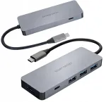 Silver Monkey USB-C USB-jaotur, HDMI, 3xUSB, PD 100W
