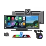 Auto raadioekraan Apple CarPlay, Android Auto ja videoregistraatoriga