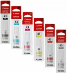 Canon GI-43 tindikomplekt x6: must, ts&uuml;aan, purpur, kollane, punane, hall, originaal