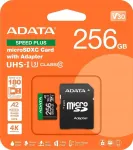 ADATA UD256GUI3V30A2SP-RA1 Speed Plus 256GB microSD SDXC m&auml;lukaart