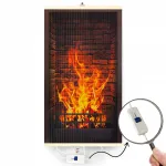 Infrapuna seinak&uuml;te TRIO termoregulaatoriga, dekor: kamin