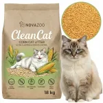 NOVAZOO maisiliiv kassidele, 18 kg, 30 l, kokkukleepuv, &ouml;koloogiline, CLEAN CAT, 25 l