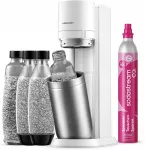 SodaStream Duo karboniseerimisseade CO2 ballooniga, klaas- ja plastpudelitega, valge