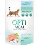 Optimeal Adult m&auml;rg kassitoit forelliga 85g