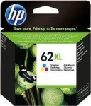 HP 62XL v&auml;rviline tindikassett, ~415 lk, C2P07AE, karbis