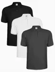 Meeste puuvillased l&uuml;hikeste varrukatega polo s&auml;rgid, 3 tk komplekt