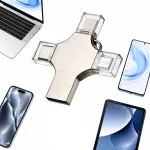 256 GB USB-m&auml;lupulk 4-&uuml;hes: USB-C, USB-A, Micro USB, OTG