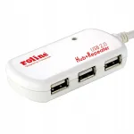 ROLINE USB jagaja, 4 pesa, 2.0, v&otilde;imendiga, 12 m