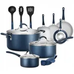Nutrichef alumiiniumist pottide komplekt, 14-osaline, induktsioonile, klaasist kaanega, sinine