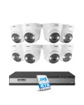 J&auml;lgimiskaameras&uuml;steem ZOSI, 5MP, 8 PoE IP, 16-kanaliline NVR, 4TB, inimeste ja s&otilde;idukite tuvastus