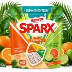 N&otilde;udepesukapslid Asperox Sparx Summer Edition, troopiliste puuviljade l&otilde;hnaga, 60 tk
