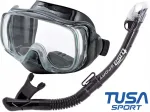 TUSA sukeldumisvarustuse komplekt: IMPREX 3D mask ja DRY VALVE UC3325 must snorkkel