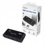 USB-jaotus LogiLink, 4 pesa, must