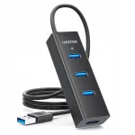USB jagaja Unitek Y-3089V01, 4 pesa, USB 3.0, 5Gbps, 120 cm