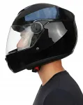 Mootorratta kiiver, l&auml;ikiv must, XXL (63-64 cm)