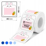Niimbot B1/B21/B3S/B31 kleebised, 40x40 mm, &bdquo;Bunny Veil&ldquo;
