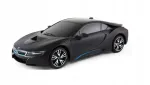 Kaugjuhitav BMW i8 auto mudel 1:18, must, Rastar 59200