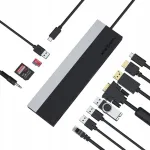 USB-C &uuml;hendusjaam Wavlink WL-UMD03, toetab 3 monitori, 4K