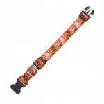Oranž nailonist lemmiklooma kaelar&otilde;ngas Halloween musteriga
