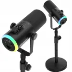 D&uuml;naamiline mikrofon MOZOS GM-ONE Black, USB/XLR, RGB LED, m&auml;ngimiseks