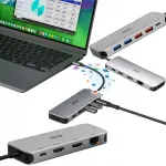 USB-C 3.0 dokk s&uuml;learvutile kahe monitori toetusega
