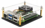 Akriilkorpus Raspberry Pi 5-ga jahutusega, sobib kihiliseks ehitamiseks