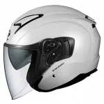 Motorratturi kiiver Kabuto Exceed XL, p&auml;rlvalge