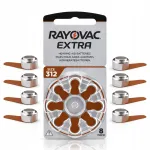 Kuuldeaparaadi patareid RAYOVAC 312 PR41, 8 tk, pika kestvusega