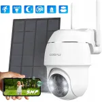 V&auml;ljas p&auml;ikeseenergia kaamera 5MP, p&ouml;&ouml;ratav 355&deg;, IP, WiFi, 5200mAh aku, ONVIF
