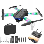 Kokkupandav droon E99 kahe kaameraga, 3D akrobaatika, LED-tuled