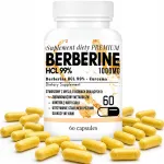 Toidulisand BERBERINE HCL 99% 1000 mg kurkumi ekstraktiga, 60 tabletti