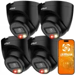 IP-kaamera DAHUA IPC-HDW1439V-A-IL-0280B, 4MP, must, IP67, AI funktsioonid, 4&times; valve