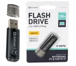USB m&auml;lupulk PLATINET X-Depo 128 GB, alumiinium, must