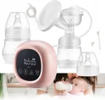 Elektriline kahekordne piimav&otilde;tte pump, 3 t&ouml;&ouml;režiimi, 9 tugevustaset, 2&times;150 ml