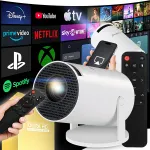 Kaasaskantav 4K LED Android projektor WiFi, k&otilde;lari ja puldiga