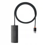 USB jaotur Baseus Lite, 4x USB-A 3.0, 2 m, must, WKQX0302