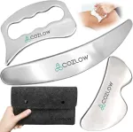 IASTM Gua Sha terasest massaažikaabitsate komplekt, 3 tk