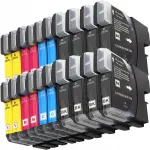 Brother LC980 LC1100 XL tindikassetikomplekt, 20 tk, sobib DCP145C, DCP385C, MFC490C