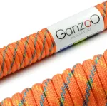 Paracord 550 nailon, oranž, 30 m, k&auml;ev&otilde;rude ja bushcrafti jaoks