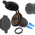 RING autolaadija USB 12V-24V 4,2A, oranži LED-iga