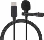 Kondensaatormikrofon USB-C ga, rinnamikrofon multifunktsionaalne
