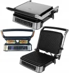 Elektriline grill-r&ouml;ster LUND, 2000 W, eemaldatavate plaatidega, LED-ekraaniga
