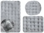 Vannitoa libisemiskindel vaipade komplekt Aruba 3D Soft helehall, 3 tk