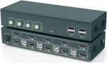 4-pordiline HDMI l&uuml;liti USB-ga, 4K resolutsioon