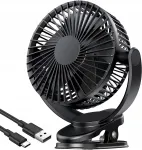 Lauaventilaator USB konksuga, 3 kiirust, vaikne