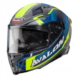 T&auml;ielik motorrattakiiver CABERG AVALON X Optic hallikas sinine, suurus S