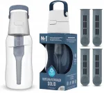 Vee filtreeriv pudel Dafi Solid 0,5 l, JEANS/HALL, nelja filtriga